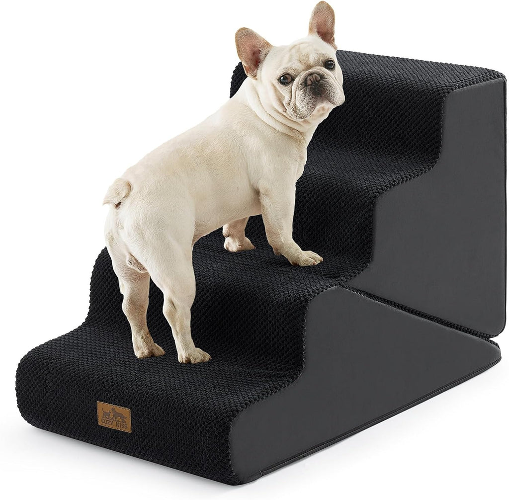 COZY KISS Dog Stairs for Small Dogs, 4-Step 2-in-1 Dog Steps,19.7" H