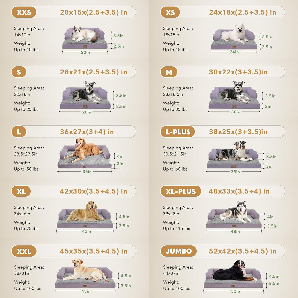 MEKIY XXL Orthopedic Waterproof Dog Bed with Bolster for Extra Large Dogs