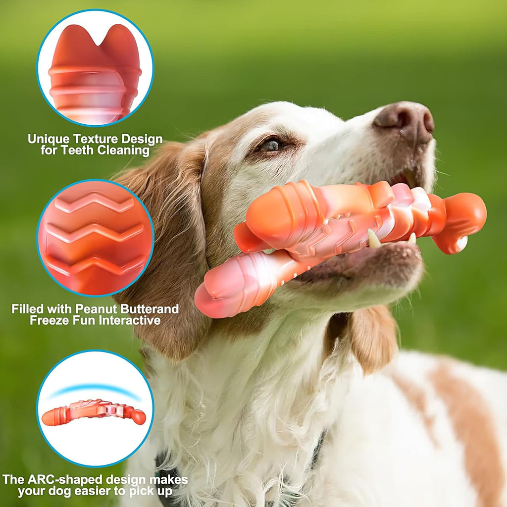 PETSTA Dog Chew Toys for Aggressive Chewers, Durable Dog Toys for Large Dogs, Heavy Duty Dog Toys/Large Dog Toys/Indestructible Dog Toys, Tough Dog Toys for Medium/Large Dogs Breed (New 4 Pack)