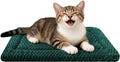 Dog Bed Mat – Soft & Comfortable Dog Kennel Pad for Crate – Durable Crate Bed & Mat for Dogs & Cats (Dark Green, XS(18"*14"*1.5"))