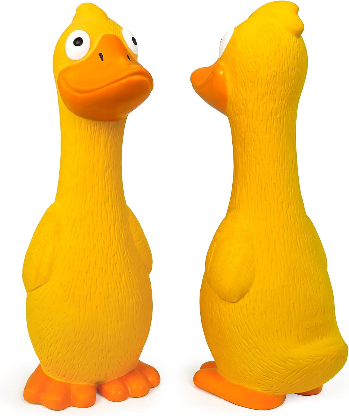 CHIWAVA 2PCS 7.9" Squeak Latex Dog Toys Yellow Duck for Small Medium Dogs