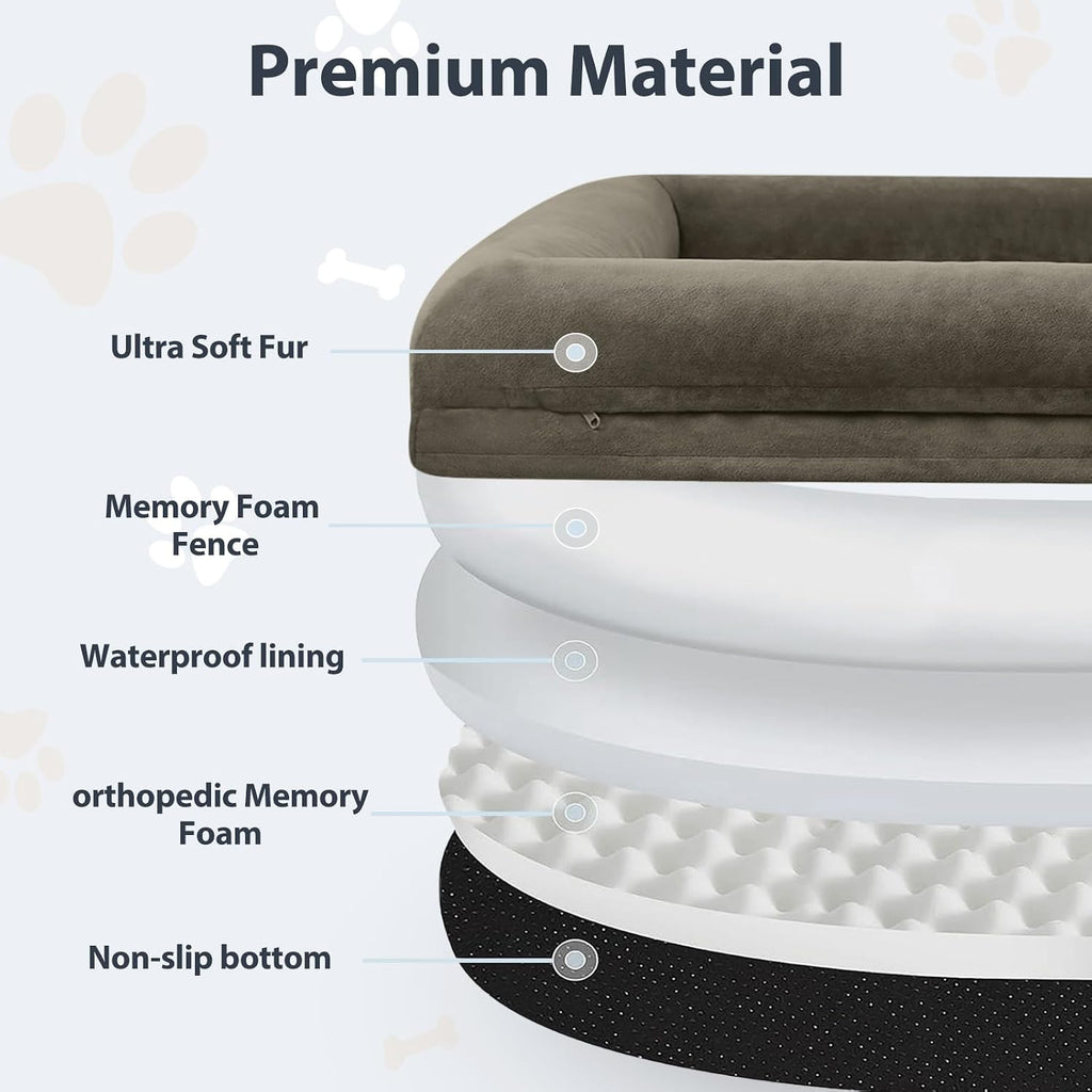WNPETHOME Human Dog Bed Orthopedic for Adult & Dogs Comfy Sleeping