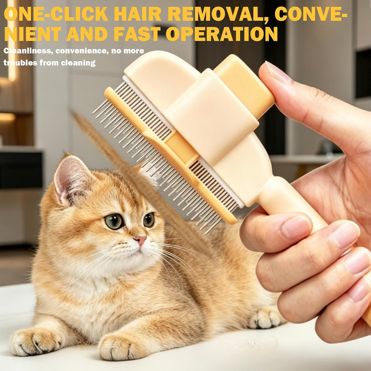 2-Piece Cat Combs For Indoor Cats,Cat Brushes For Indoor Cats,Cat Comb For Shedding,Cat Hair Brush,Cat Brush Effectively Removes Shed And Tangled Fur From Dogs,Durable Stainless Steel & ABS Design