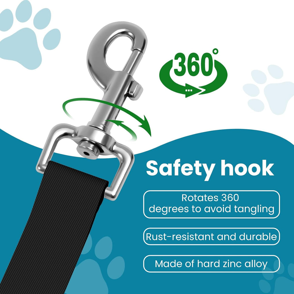 Adjustable pet cat and Dog car seat Belt，The Lanyard is Flexible and Adjustable from 20 to 33 inches(Black)