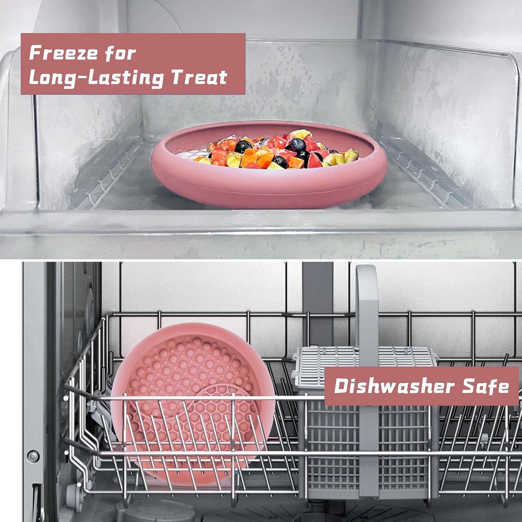 Dog Lick Bowl, Non-Slip Lick Mat Slow Feeder for Dogs & Cats