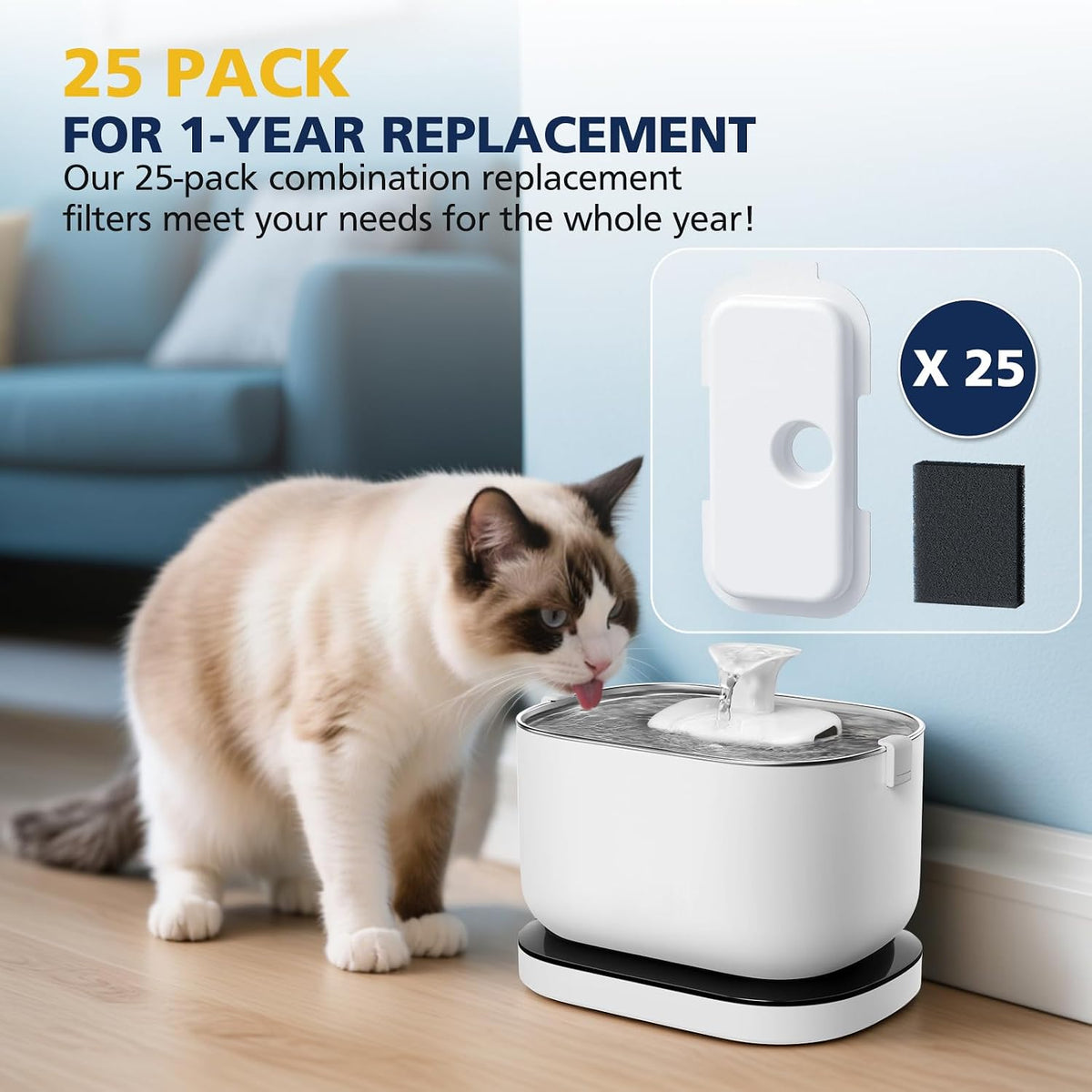 Replacement Filters for PETLIBRO Dockstream Cat Water Fountain PLWF106