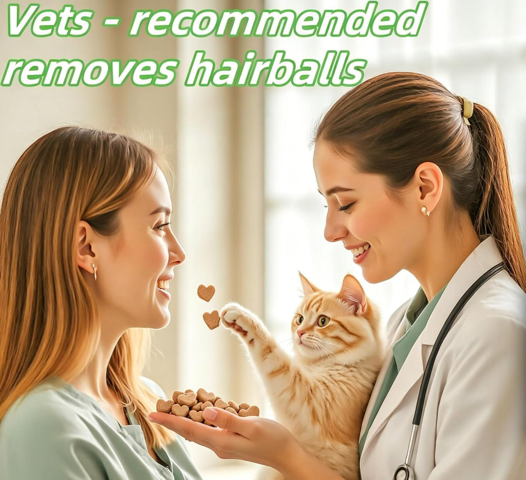 Freeze-Dried Hairball Removal Cat Treats - Digestive Enzyme Blend with Chicken & Natural Fiber, Supports Digestive Health & Reduces Hairballs