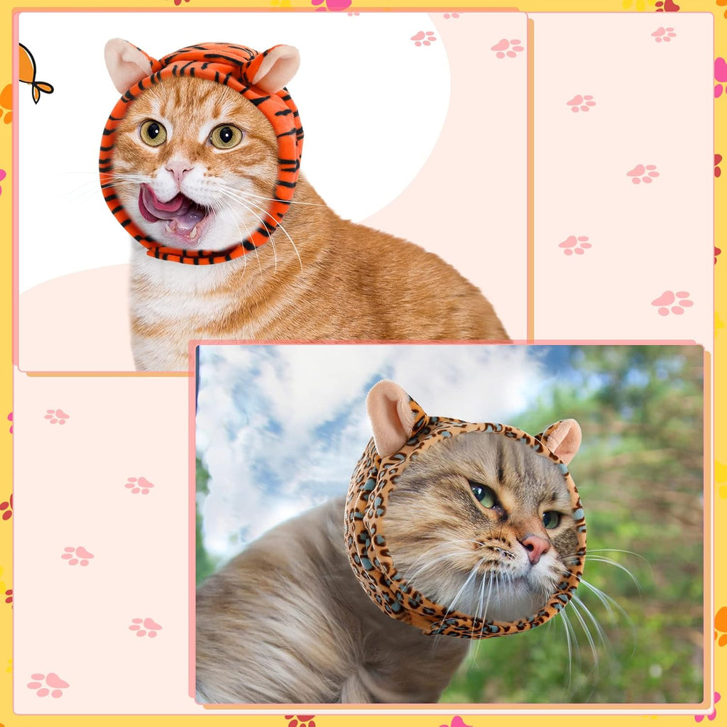 Weewooday 5 Pcs Cat Hat, Rabbit, Lion, Leopard, Tiger, Giraffe