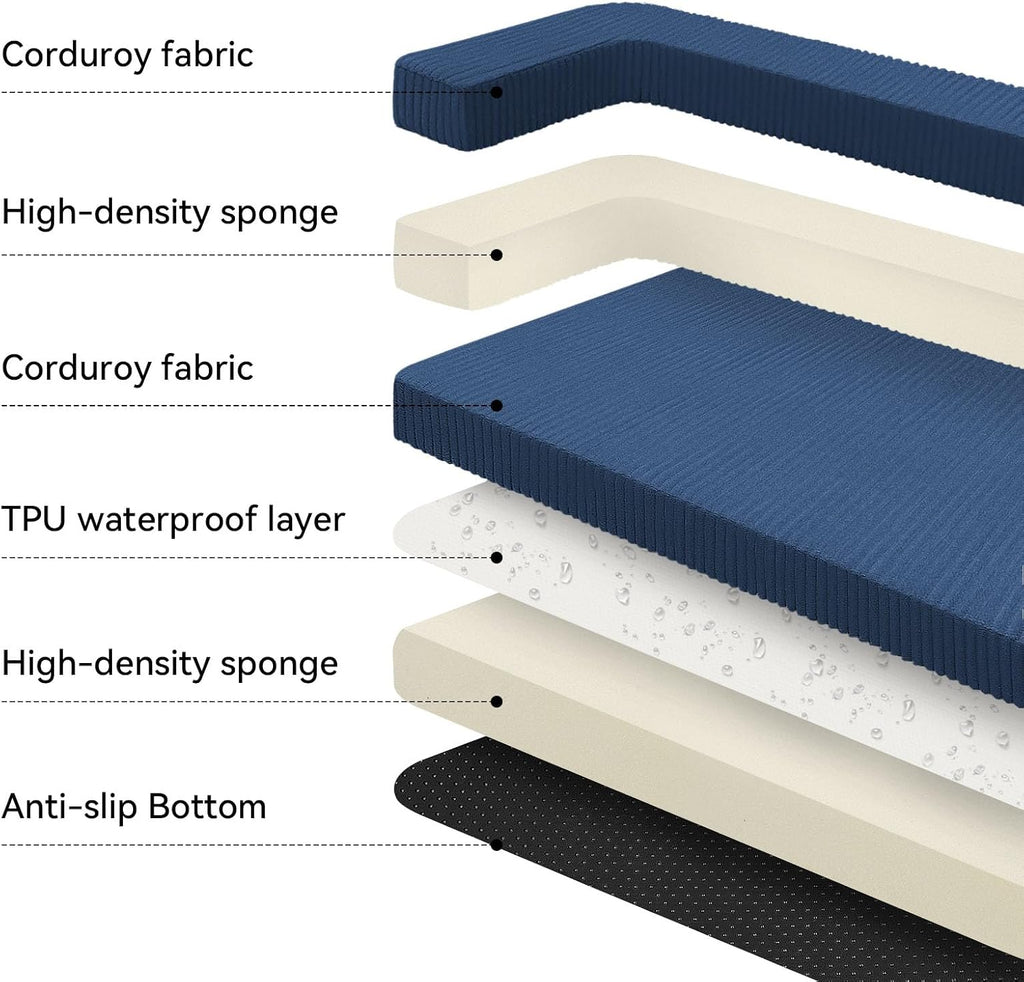 Persure 2-in-1 Dog Sofa Bed, Orthopedic Memory Foam for Medium Large Dog
