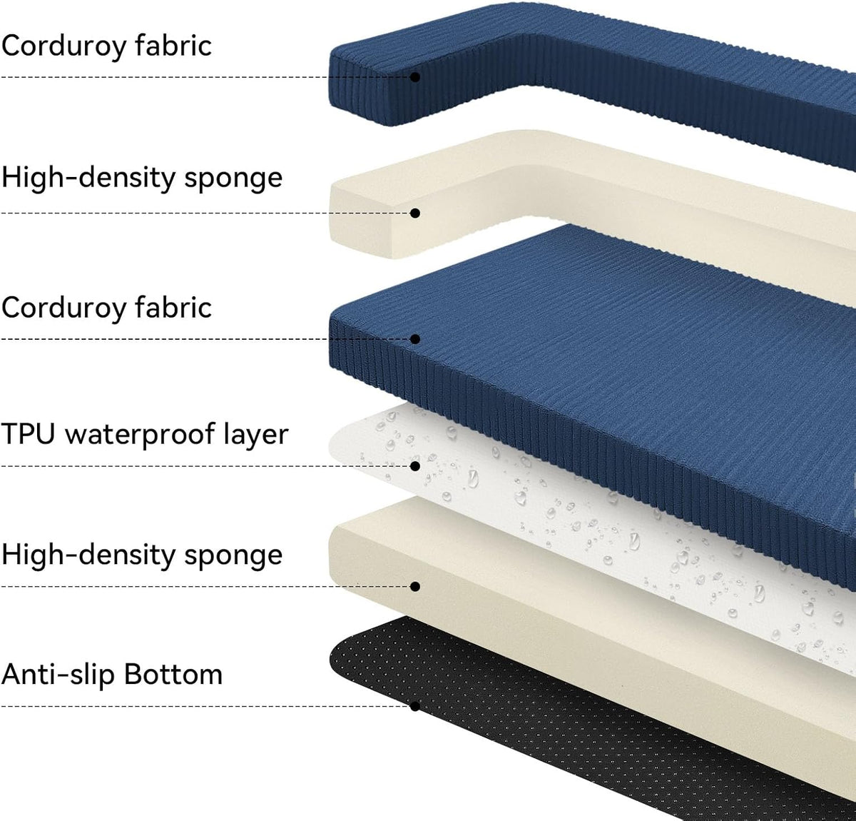 Persure 2-in-1 Dog Sofa Bed, Orthopedic Memory Foam for Medium Large Dog