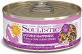Soulistic Originals Wet Cat Food, Double Happiness Tuna and Crab Surimi Dinner in Gelée, 5.5oz Can, Pack of 8