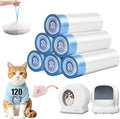 120 Count Drawstring Cat Litter Bags Compatible with MW-SC01/SC02/SC09/LR01
