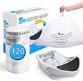 Litter Box Liner Bag Compatible with Cat litter Box Robots 3 and 4, 120 Pack - Extra Thick Waste Bags for Self-Cleaning Pet Kitty Litter Box Drawer Liners, 9-11 Gallons Kitchen Trash Bags