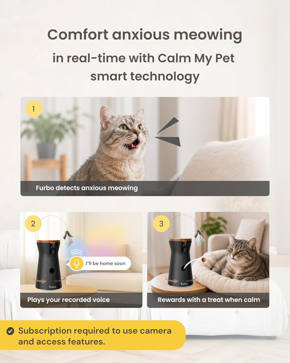 Furbo 360° Cat Camera [Paid Plan Required to Activate]