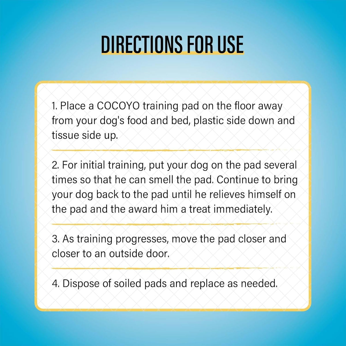 COCOYO Best Value Training Pads, 22" x 22", 100 Count, White & Blue Puppy Pads