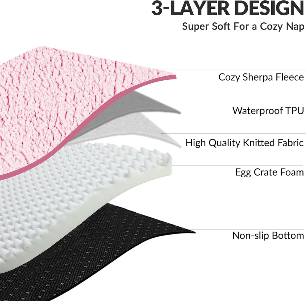 Patas Lague Orthopedic Large Dog Bed Washable Pet Sofa Bed 56''X40''Pink