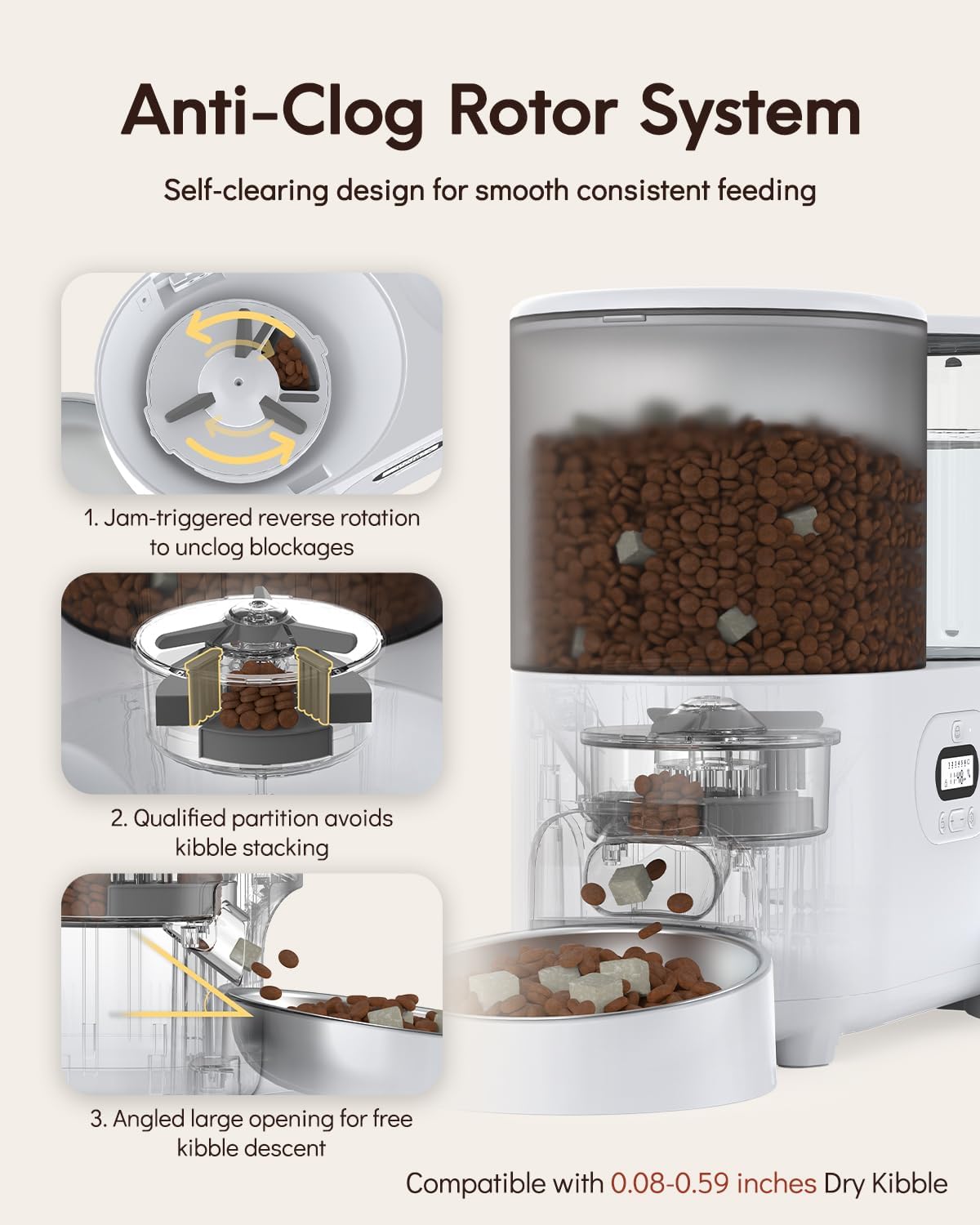 Yuposl Automatic Cat Feeder and Cat Water Dispenser, 10L Large Capacity