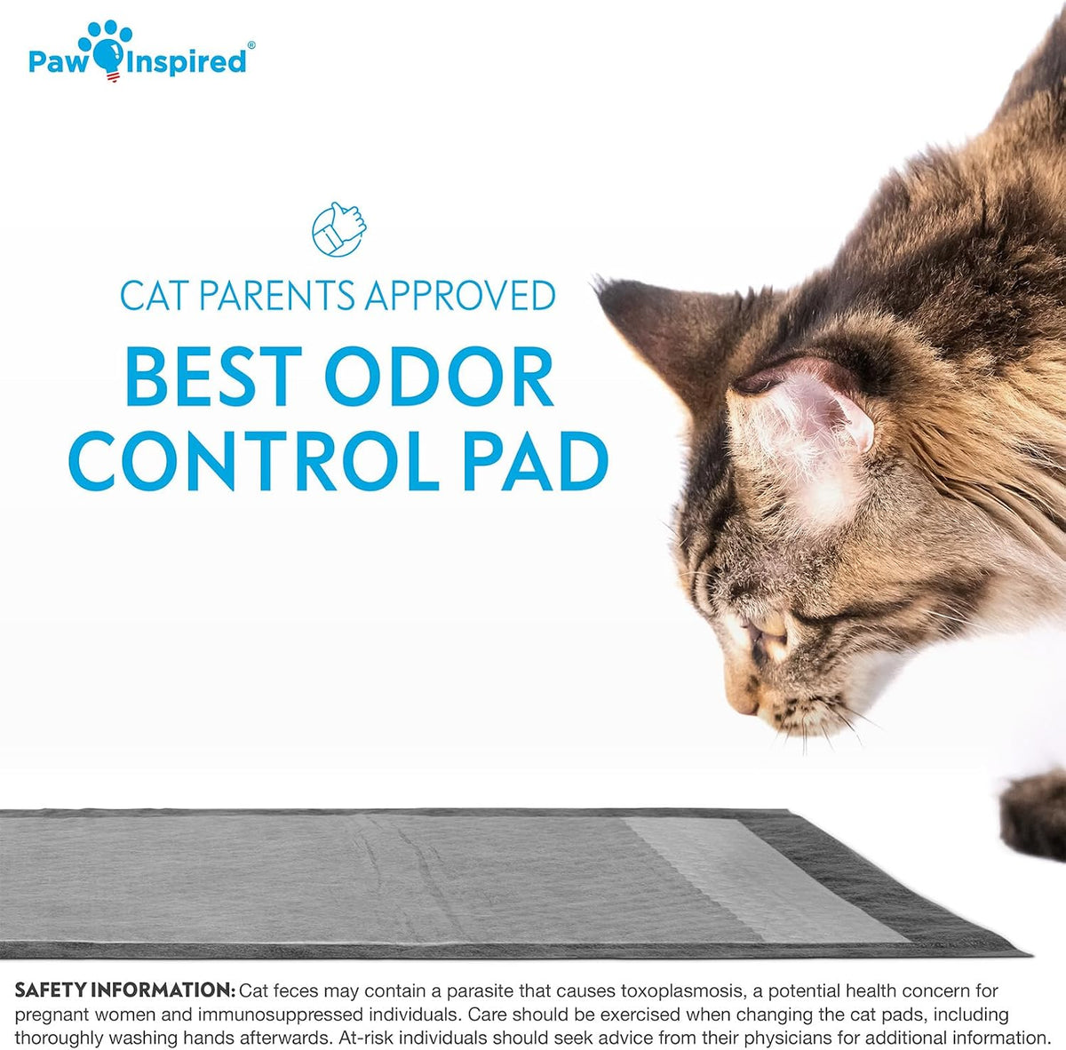Paw Inspired Cat Pads, Generic Refills for Tidy Cats Breeze Litter Box System, Disposable Kitty Litter Liners for Easy Cleaning, Super Absorbent Pee Pads, 16.9 x 11.4 Inch (Carbon, 20 Count) | Generic Refills for Tidy Cats Breeze Litter Box System, Sup...