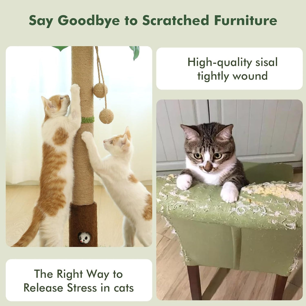 Woochpet Tall Cat Scratching Post,Cat Toys,Cat Scratcher Tree for Large Cat