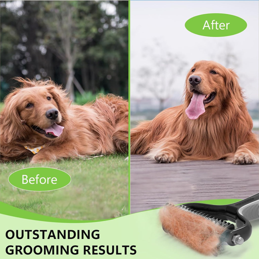 Staltwo Deshedding Dog Brush, Deshedding Undercoat Brush for Dog&Cat