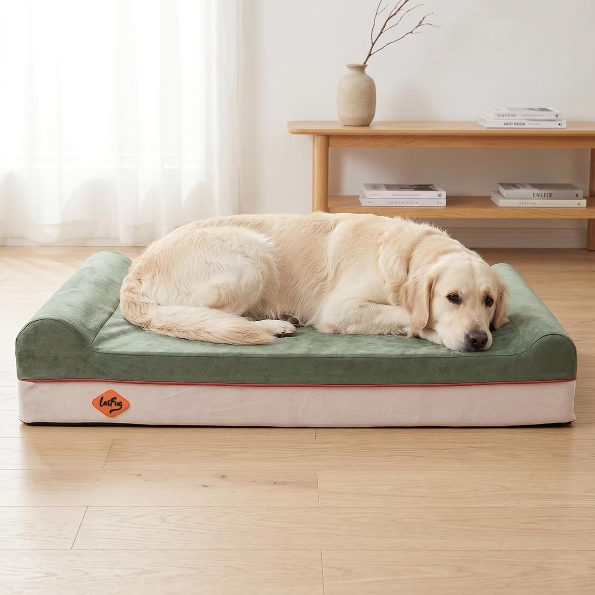 Laifug Orthopedic Dog Bed, Dark Green 50''x36''x10'', Memory Foam