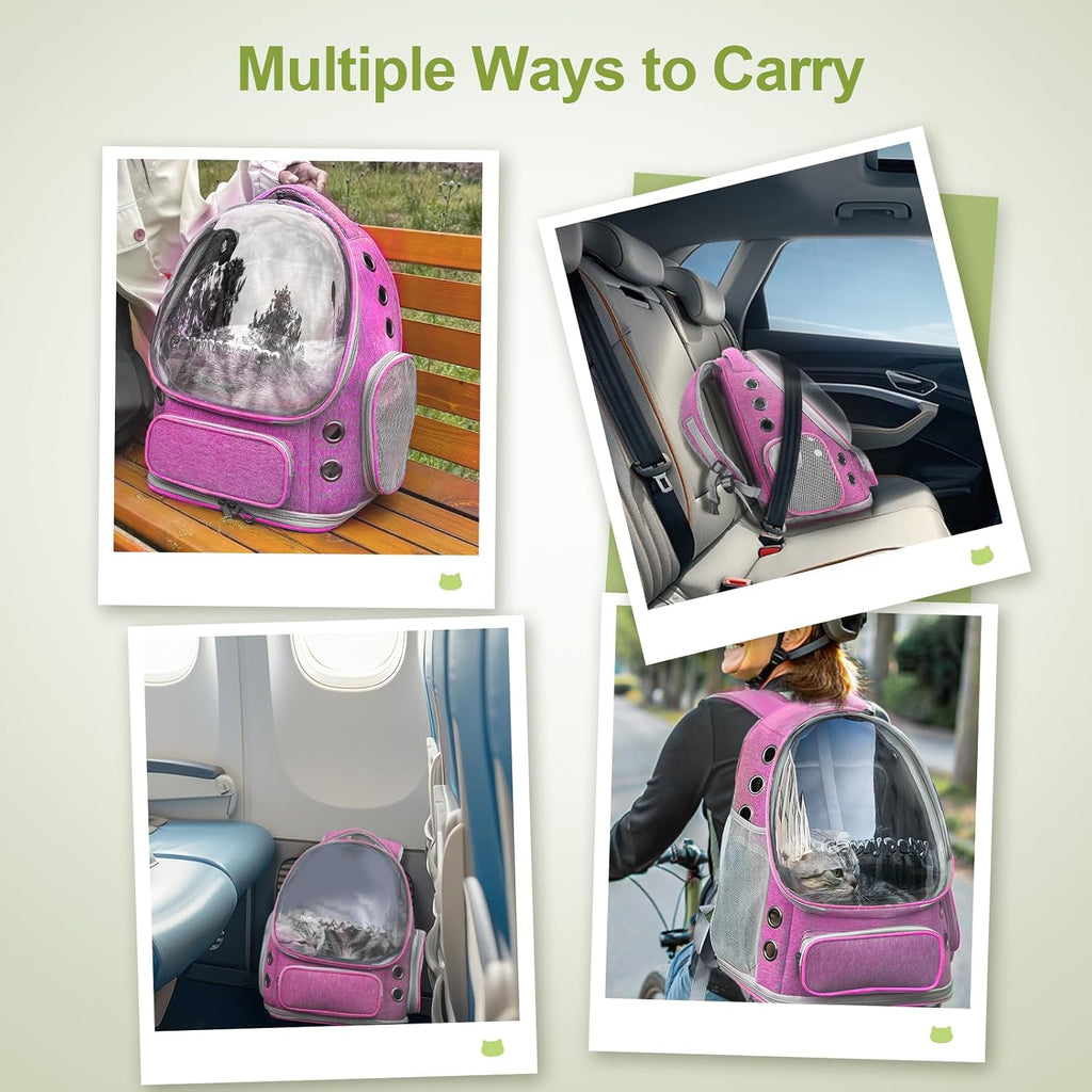 Cawypety Expandable Cat Backpack Large Space Cat Bubble Backpack Carrier