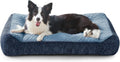 JOEJOY XL Orthopedic Dog Beds Large Sized Dog, Extra Thick Supportive Big Dogs Couch Bed with Sides, Ultra Soft Pet Bed Sofa for Large Dogs, Blue, 38''x28''
