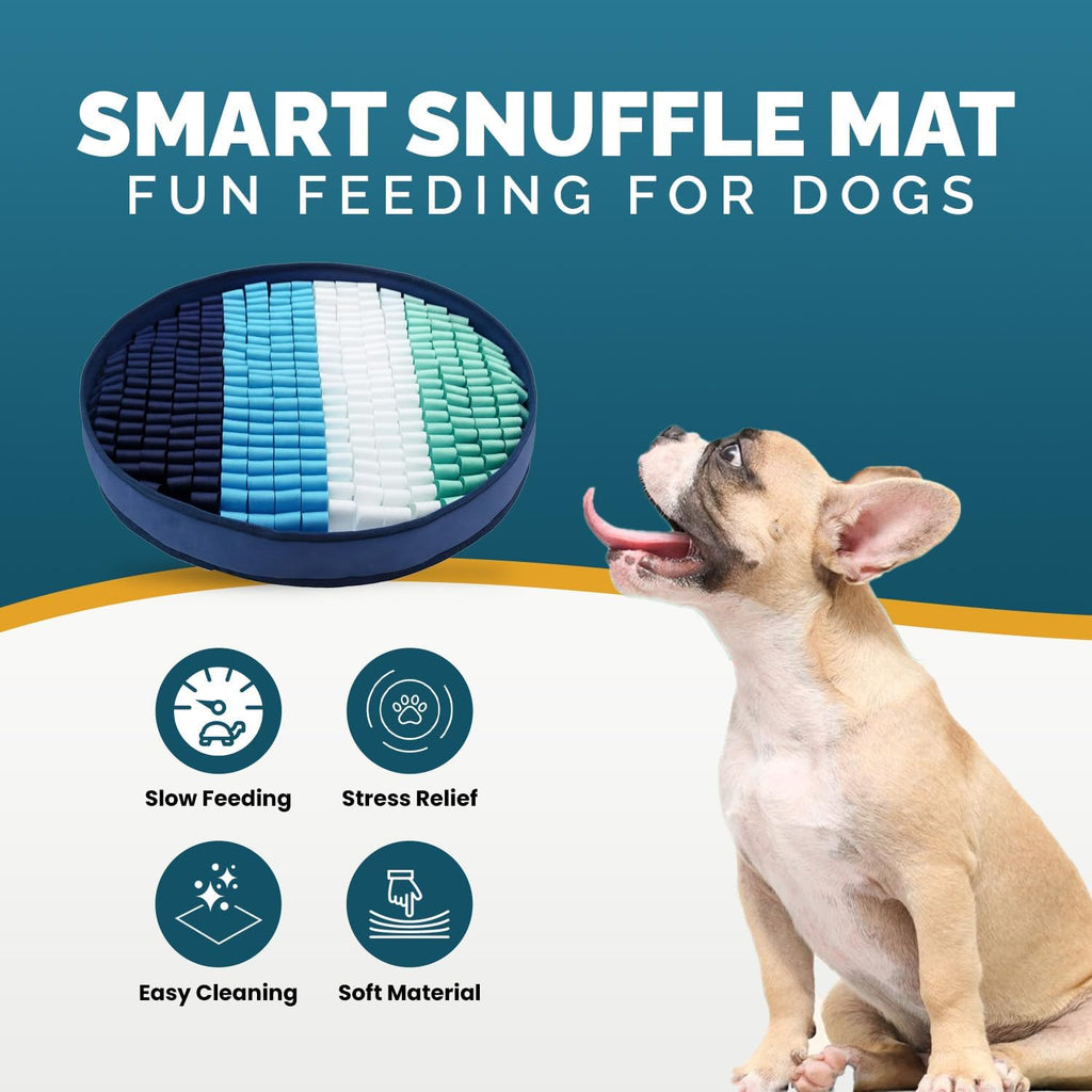 PET ARENA Adjustable Dog Snuffle Mat Interactive Feeding Toy - Multicolor | Encourages natural foraging, helps reduce boredom, slows eating, and provides mental stimulation for daily enrichment.