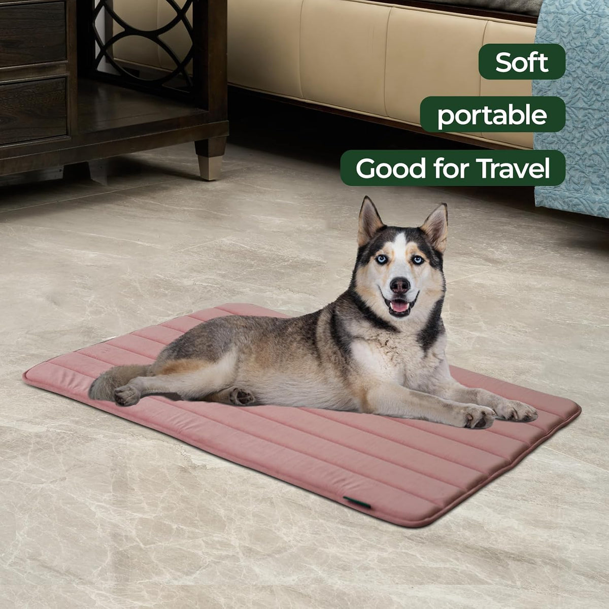 BALANCE Dog Crate Pad, Dog Foam Crate Mat Kennel Pad, Washable Water-Resistant Pet Bed Flat Dogs Cage Mat for X-Large Dogs