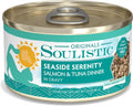 Soulistic Originals Wet Cat Food, Seaside Serenity Salmon and Tuna Dinner in Gravy, 3oz Can, Pack of 12