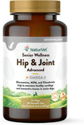 NaturVet Senior Dog Wellness Hip & Joint Advanced Plus Omegas - 90 ct