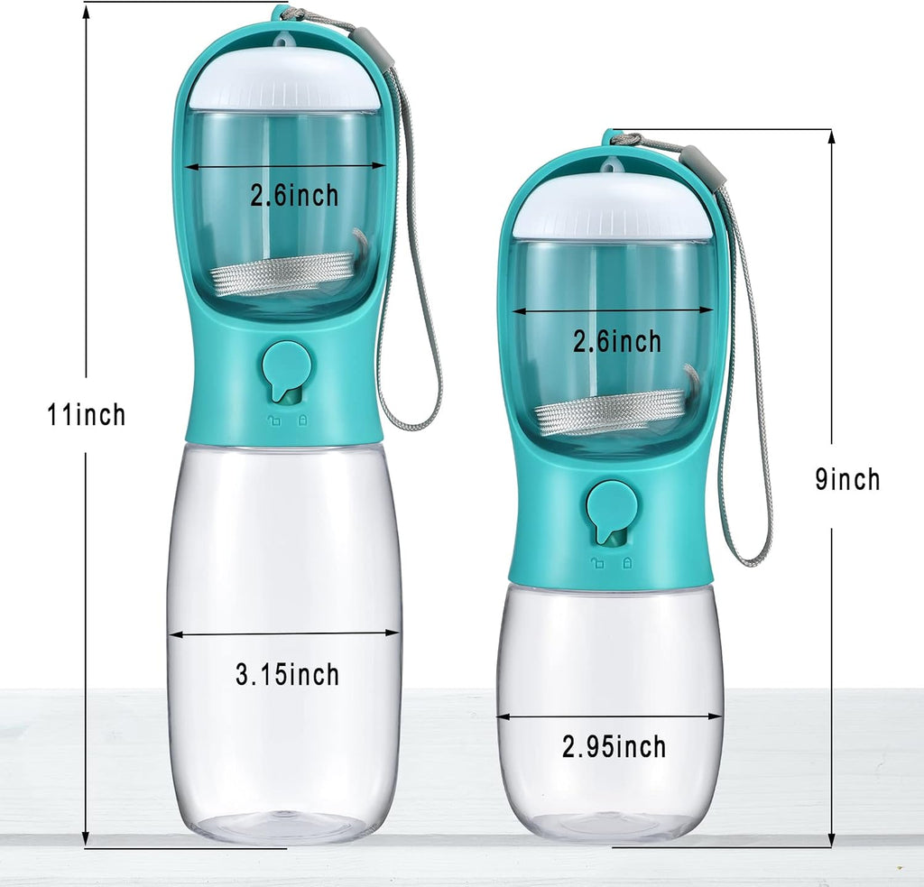 Cibaabo Dog Water Bottle Portable with Food Container & Filter for Travel | Feeding & Hydration | Travel Water Bowl | Portable Pet Dispenser | Dog Gifts | Puppy Essentials | for Hiking Camping Beach