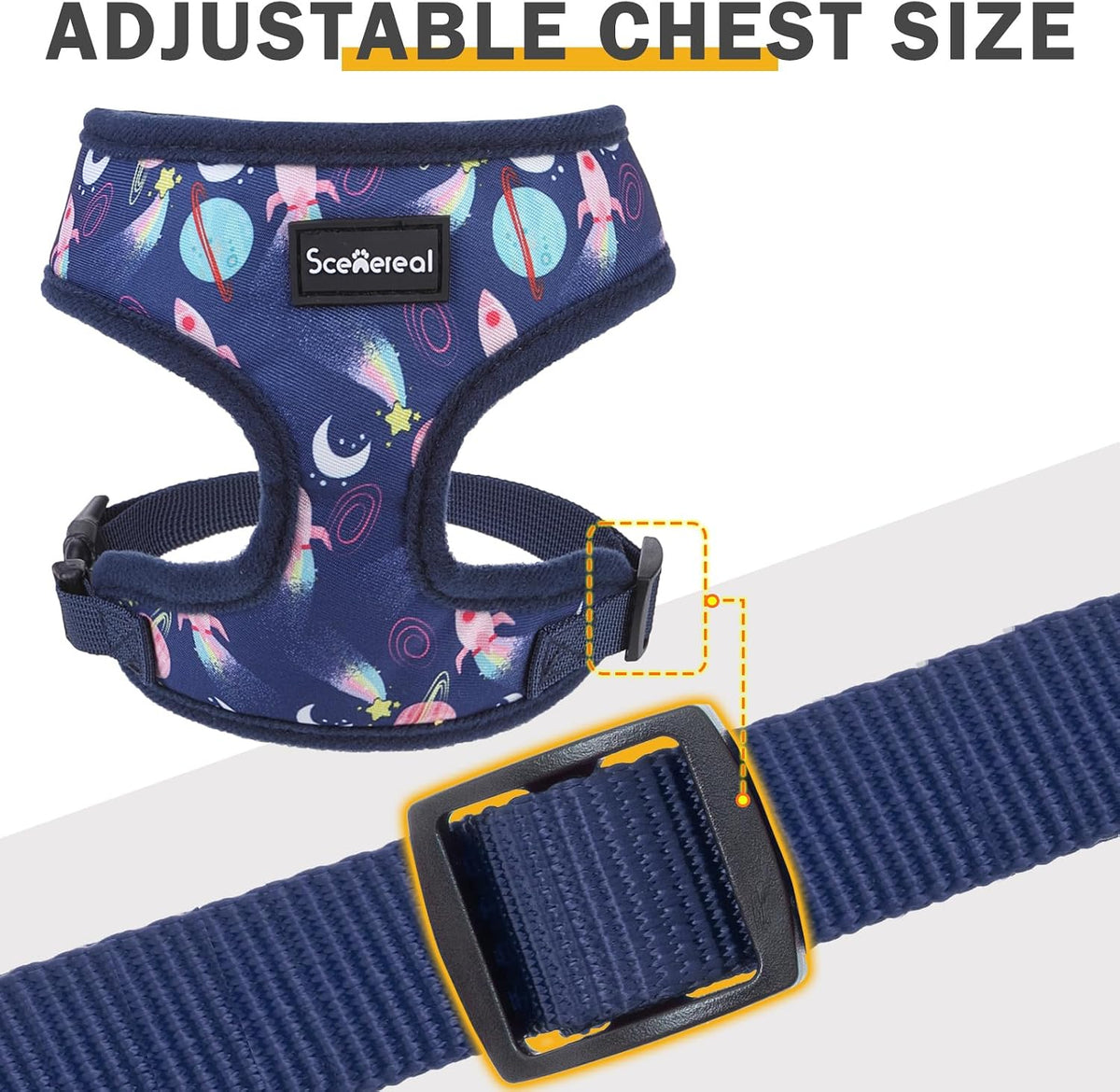 SCENEREAL Small Dog Harness and Leash Set, No Pull Puppy Harness