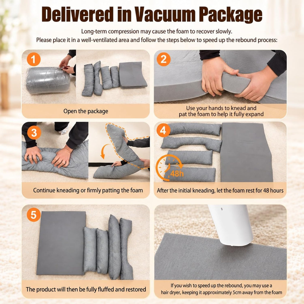 XXXL Bolster Dog Bed: Washable Sofa Pet-Bed with Removable Cover