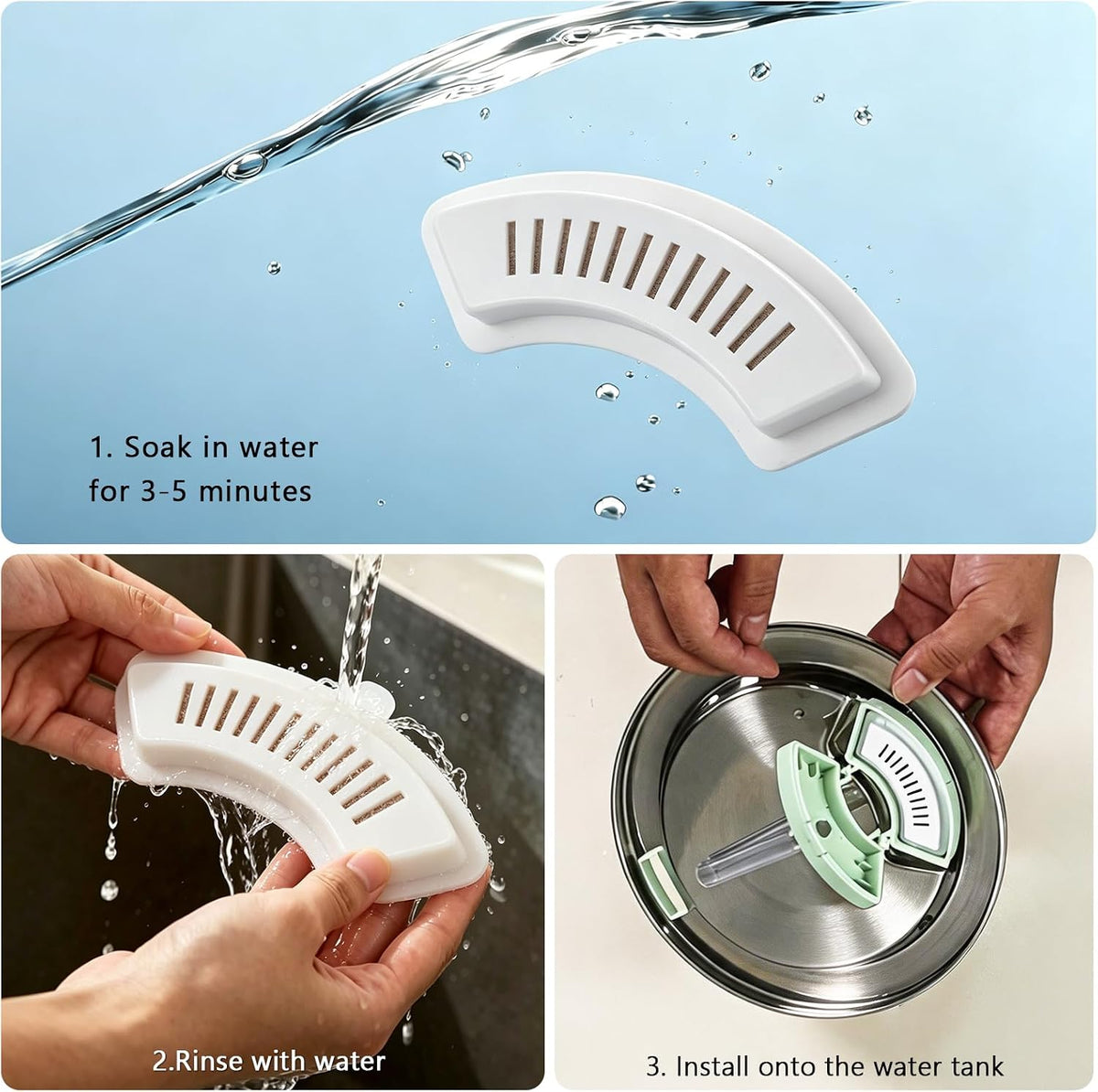 Cat Water Fountain Filter, 6 Cartridges, for PT53070603 & 04