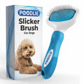 Poodle Pet Slicker Brush - For Dogs, Cats, and Rabbits - Removes Matted Fur, Knots, and Loose Hair - Suitable for Grooming Doodles and Goldendoodles with Short or Long Hair
