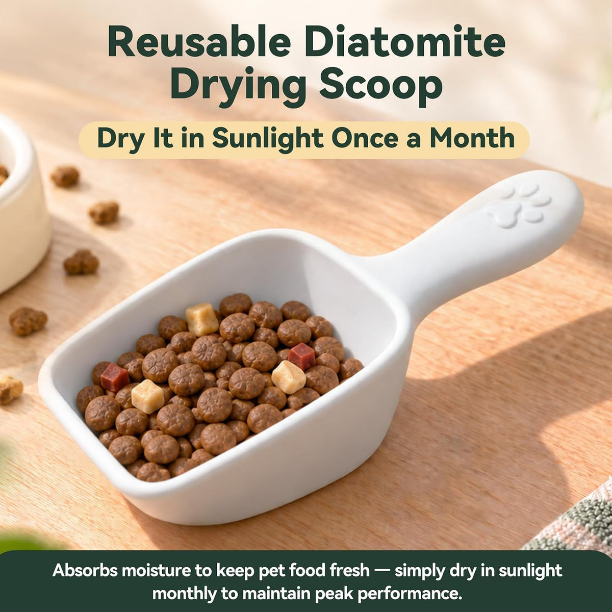 Diatom Drying Scoop 1 Cup for Pet Food