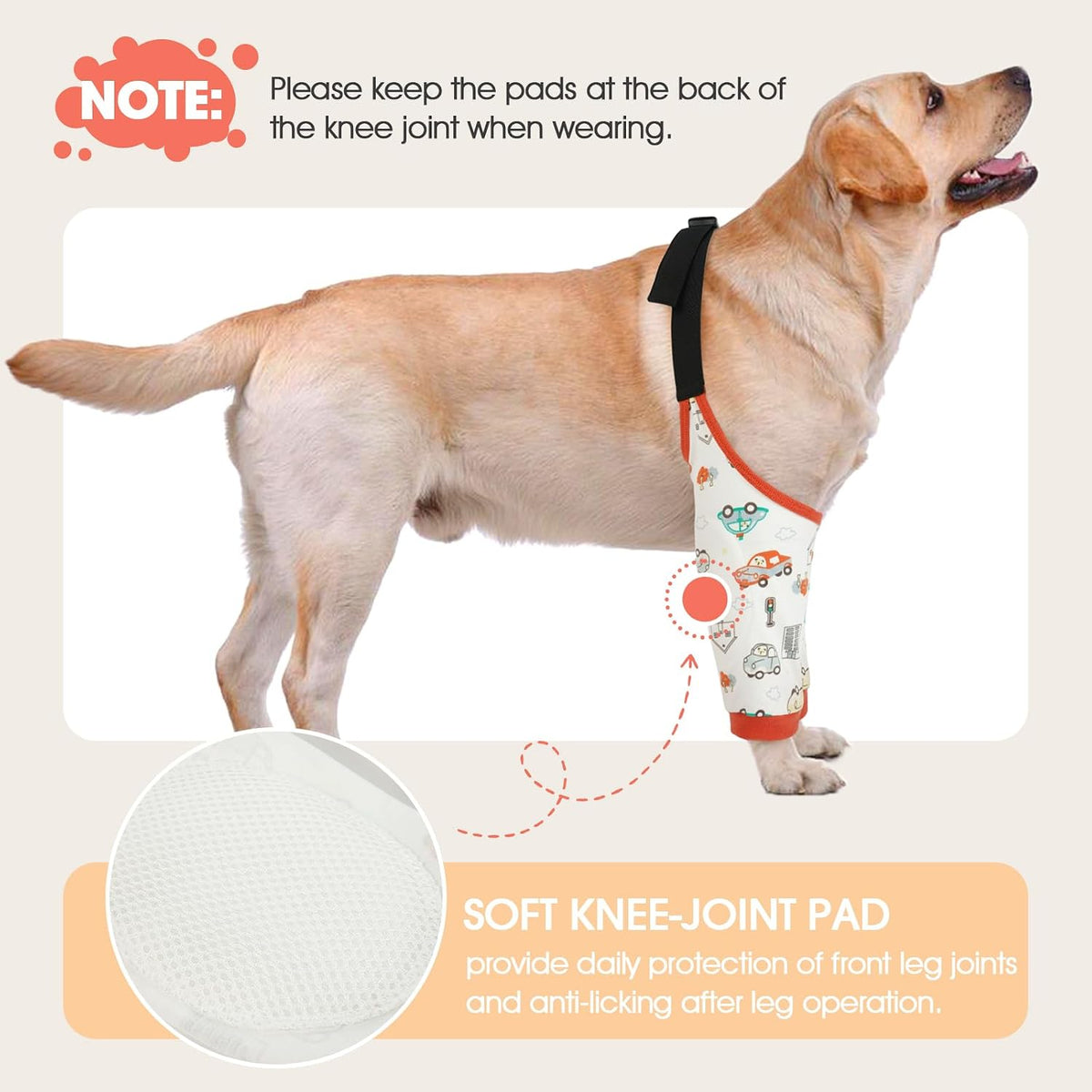 IDOMIK Dog Recovery Suit for Front Legs, Dog Recovery Sleeves,Red,L