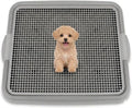 UPIT Puppy Potty Tray with Mesh – Dog Pee Pad Holder for Small Dogs & Puppies, Indoor Dog Potty Training Toilet, Plastic Leak-Proof Dog Potty Tray (Small - 20 x 16 in)