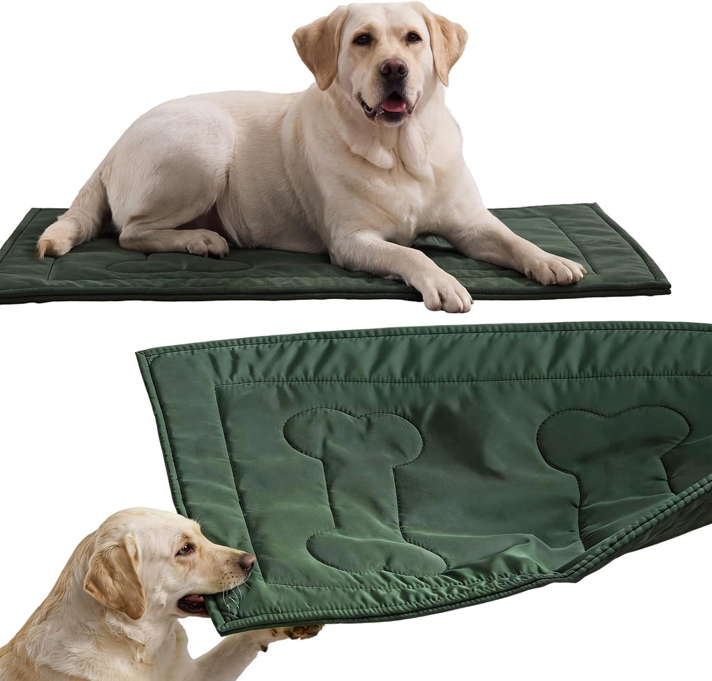 Chew Proof Indestructible Dog Crate Pad,X-Large (28"x47"),Green