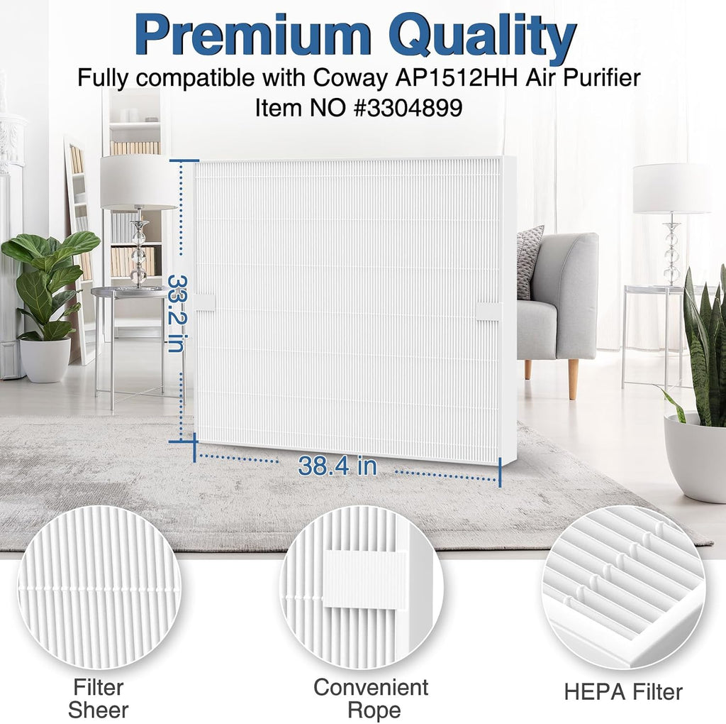 AP-1512HH Air Purifier Replacement Filter Set for Coway Airmega AP-1512HH