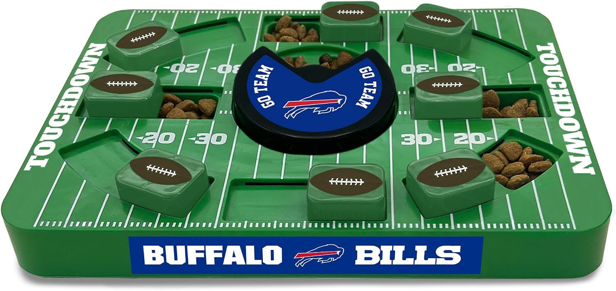 Pets First NFL Buffalo Bills Large Puzzle Toy for Dogs, Slow Feeder Board for Pets, New Bigger Size, Interactive Doggie Treat Toy