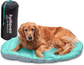 FurHaven Outdoor Travel Dog Bed for Large Dogs, Lightweight Trail Pup Travel Pillow Mat with Stuff Sack, Machine Washable & Foldable, Large, Aqua/Granite Gray