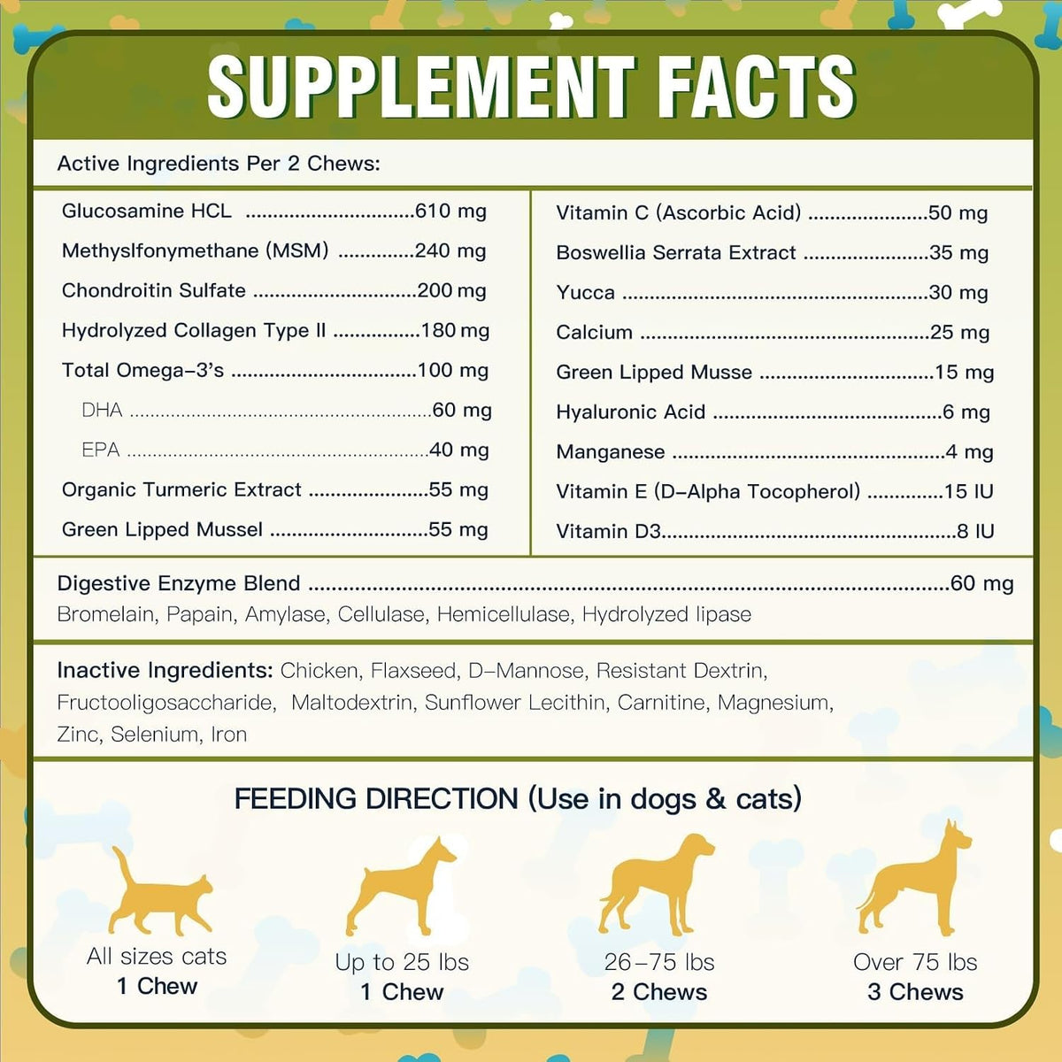 Dr. Foster Glucosamine Chondroitin for Dogs & Cats, Chicken, 120 Chews
