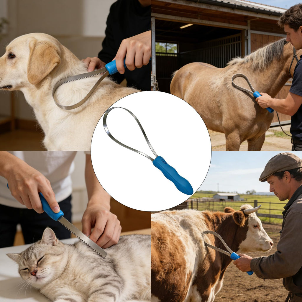 Deshedding Tool Grooming Brush for Horse Dog Cat(Single Loop)