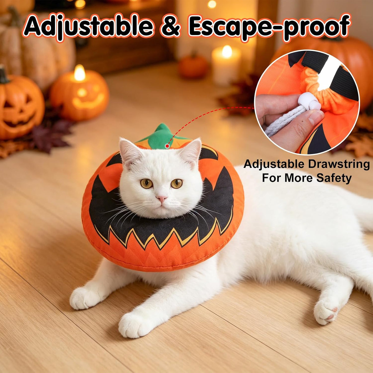 BEAUTYZOO Cat Cone Collar Soft, Waterproof and Anti-Licking, Halloween