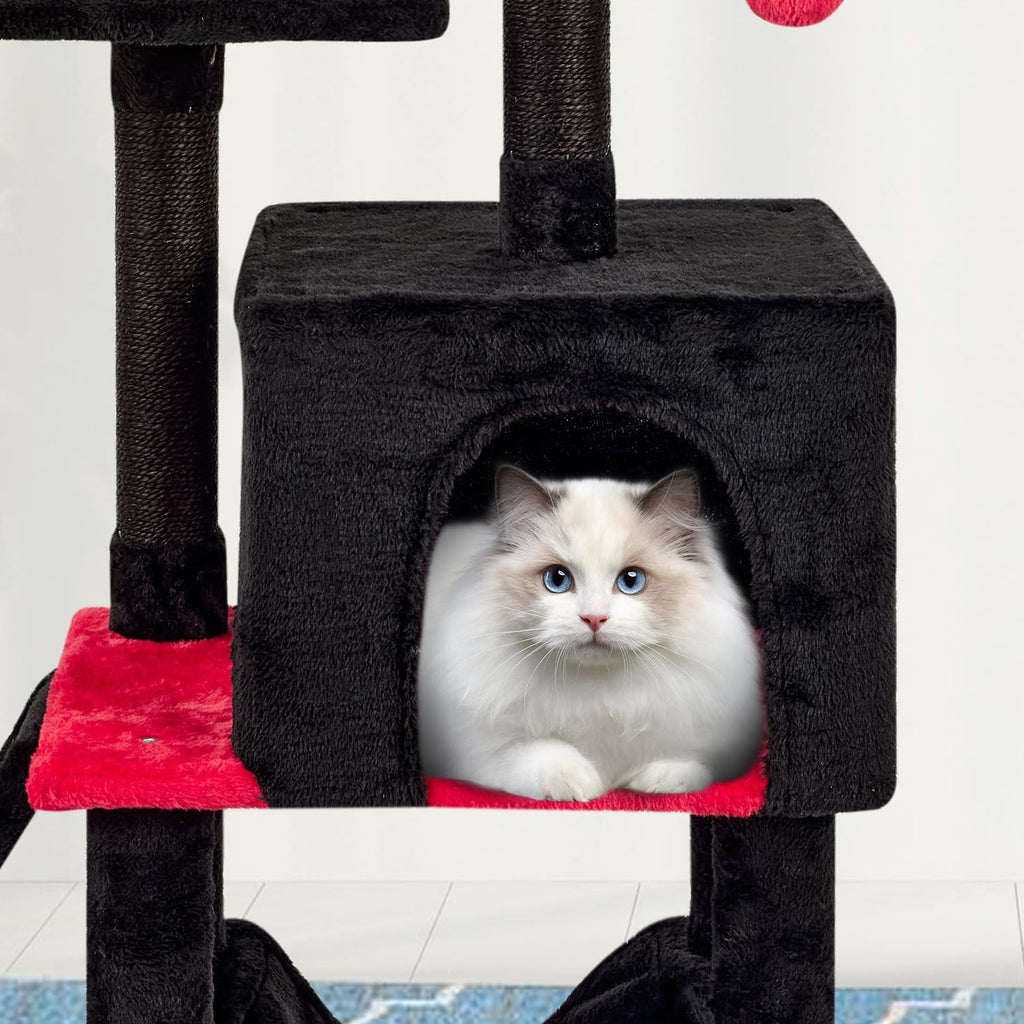 Gothic Cut Cat Tree Cat Tower Condo with Hammock Kittens Scratching Post