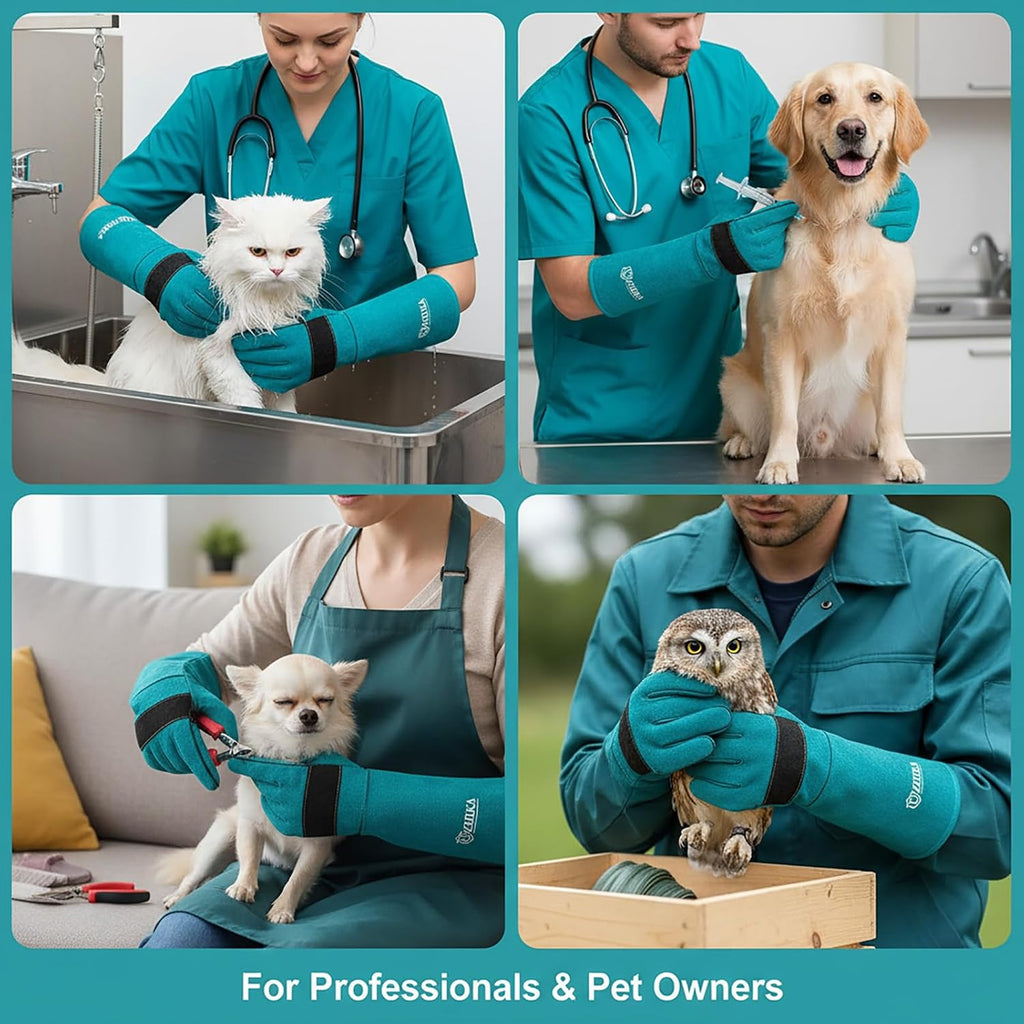 17.7in Animal Handling Glove, Anti Scratch Protective Gloves
