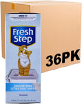 Fresh Step Drawstring Cat Litter Liners,Unscented, 3 ft x 19 in, 7Ct, 36-Pk | Heavy-duty bags, unscented, drawstring closure, X-large oval or rectangle pans