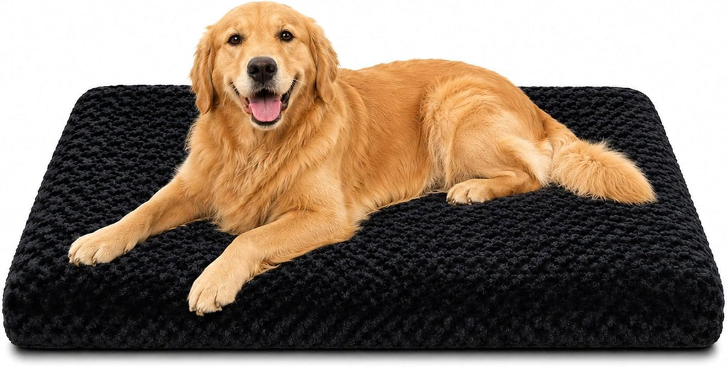 Dog Bed Large Size, Plush Washable Pet Bed Mat, Dog Crate Bed 35"x23"